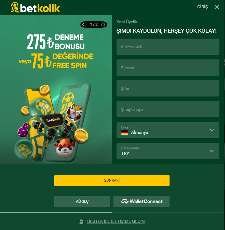 betkolik üyelik